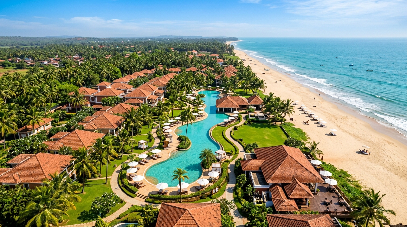 Taj Exotica Resort Goa Aerial Lagoon