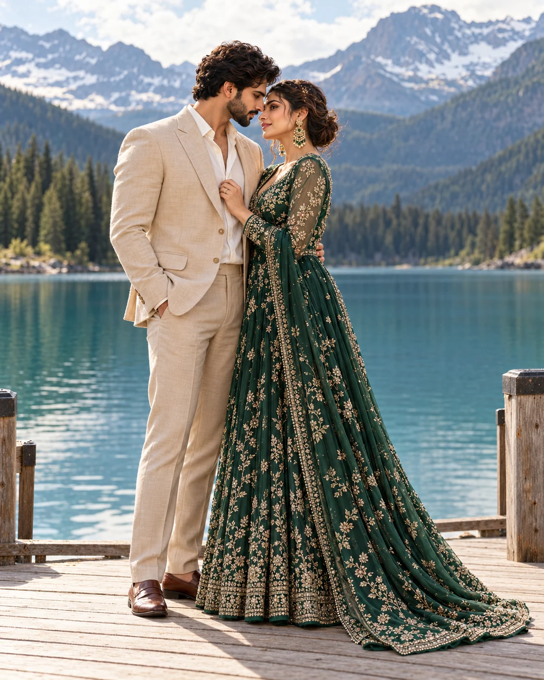 Veer and Ananya — Mountain lake
